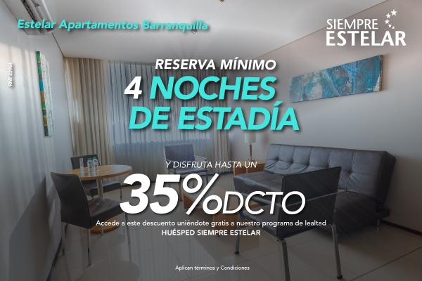 More nights, more savings, more Estelar! ESTELAR Barranquilla Apartments Colombia - Barranquilla More nights, more savings, more Estelar! ESTELAR Barranquilla Apartments Colombia - Barranquilla